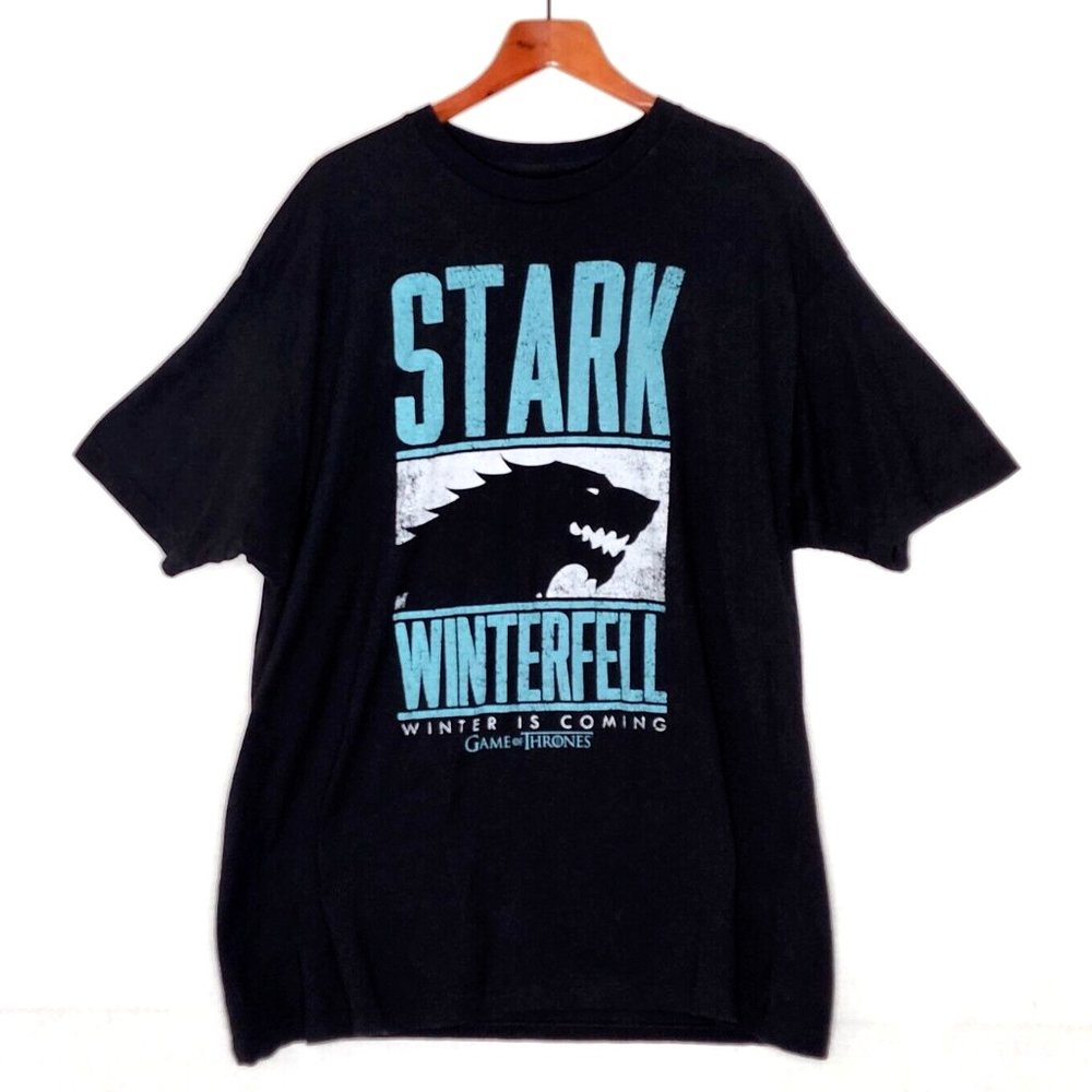 Game of Thrones Black Stark Winterfell T-Shirt Unisex Winter is Coming HBO